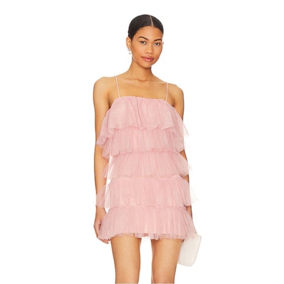 NWT MORE TO COME Millie Mini Dress in Pink - Picture 1 of 8